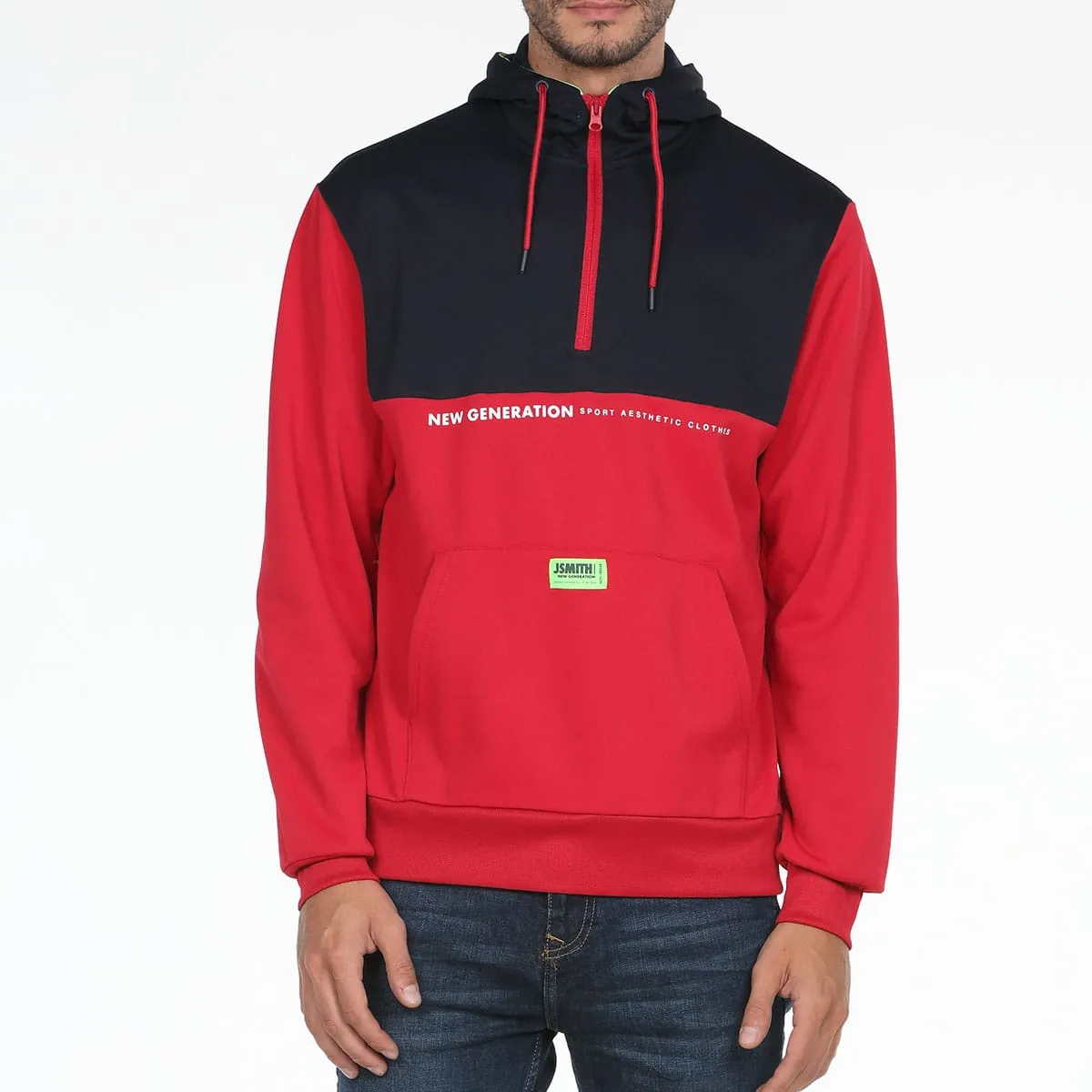 SUDADERA JOHN SMITH SIENA ROJA HOMBRE