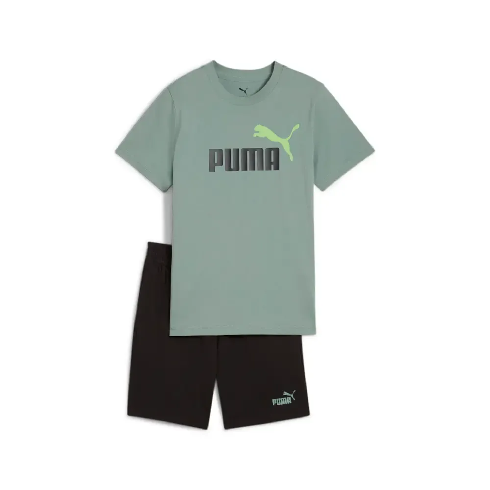 SET PUMA ESS LOGO ALGODÓN 686298 JR Rojo en color Verde