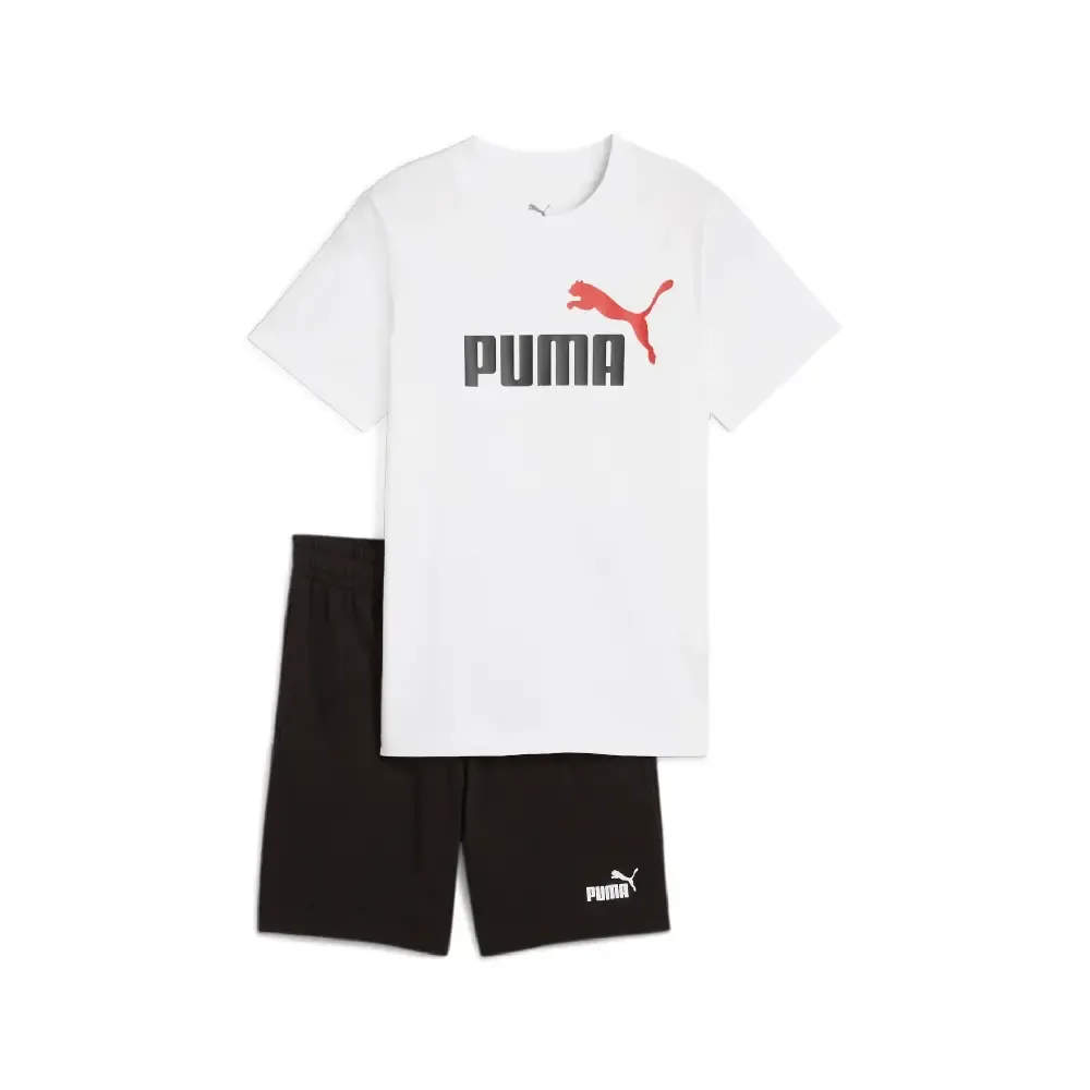 SET PUMA ESS LOGO ALGODÓN 686298 JR Rojo en color Blanco