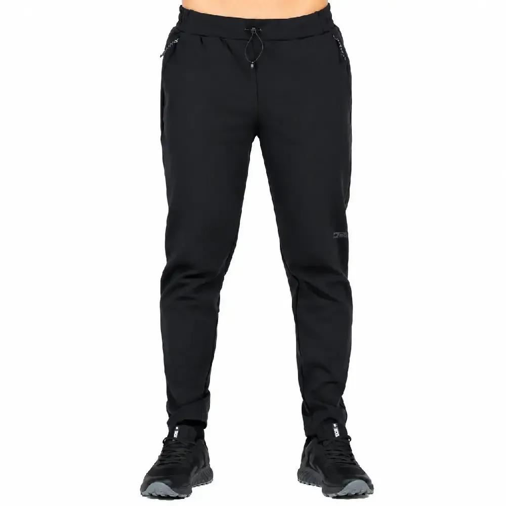 PANTALÓN +8000 ALUDRA CABALLERO SENDERISMO RESISTENTE OUTDOOR TREKKING — color Negro