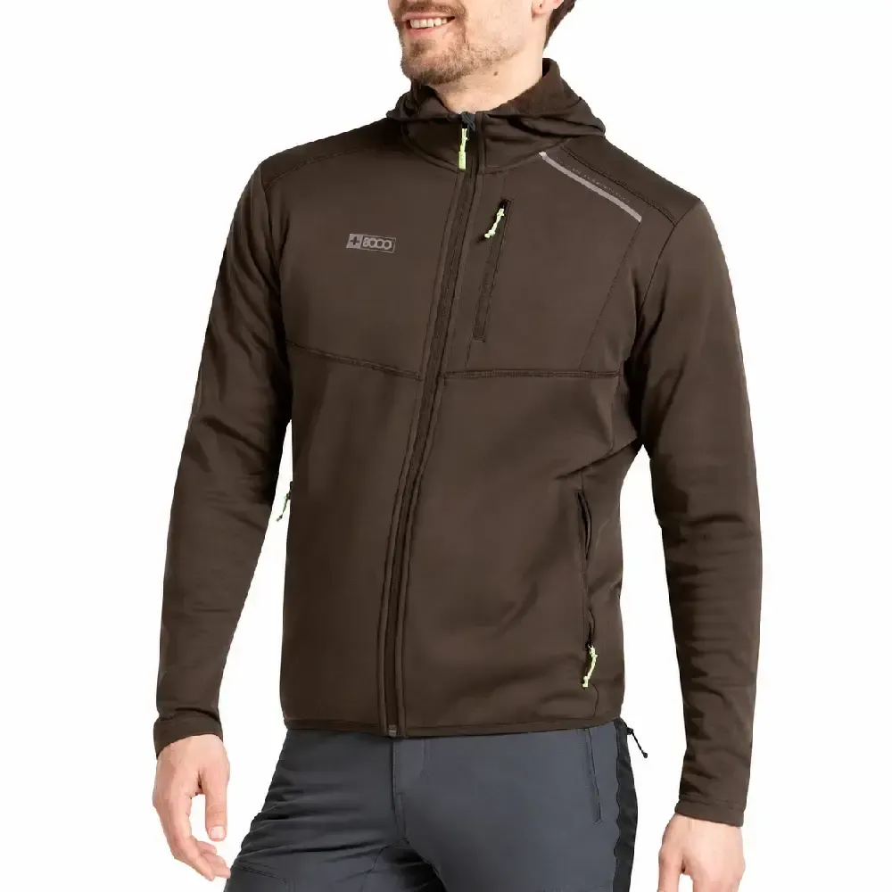 CHAQUETA +8000 MIRAVETE CABALLERO KAKI| OUTDOOR MONTAÑA TEJIDO TÉCNICO